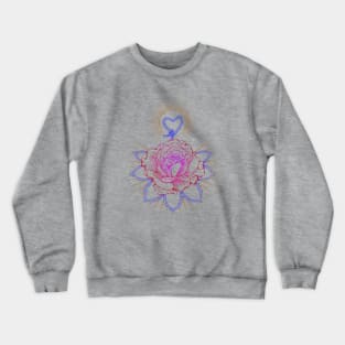 Flower Heart colorful tattoo art style Crewneck Sweatshirt